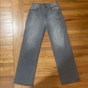 MOTHER Gray Wide Leg Jeans. MAVEN HEEL